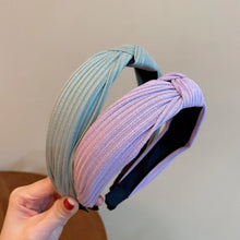 Load image into Gallery viewer, Knitted Headband with Cross Knot Design
