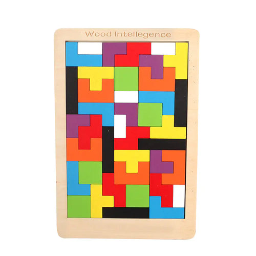 Wooden Tetris Educational Game for Ages 3-9 Kids ITDinos®
