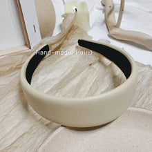 Load image into Gallery viewer, Wide Headband with Lychee Leather Design
