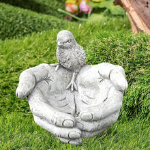 Load image into Gallery viewer, Hand-Shaped Bird Bath and Feeder Resin Garden Ornament
