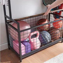 Load image into Gallery viewer, Garage Sports Equipment Storage Rack With Bench Storage Rack ITDinos®
