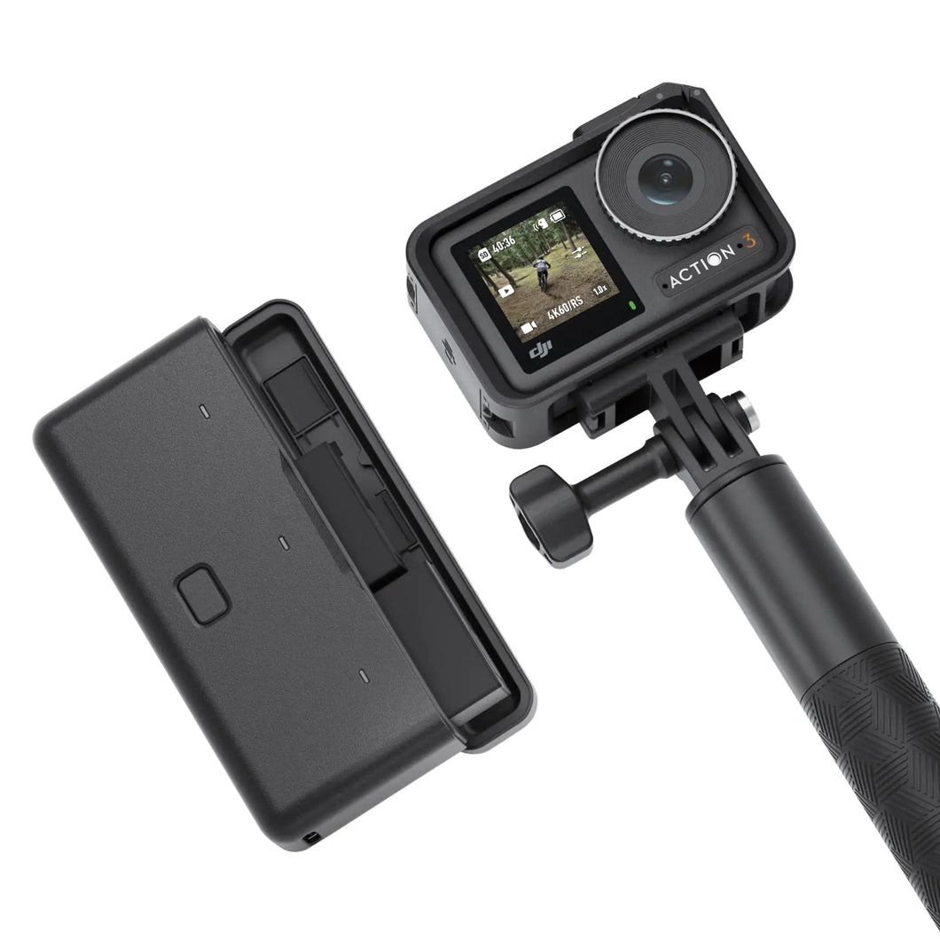 DJI Osmo Action 3 Adventure Combo Waterproof Action Camera with 4K HDR 10-Bit Color Depth HorizonSteady Cold Resistant & Long-Lasting Extension Rod Vlogging Camera for YouTube