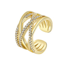 Load image into Gallery viewer, Exaggerated Double-Layer Rose Gold Zircon Ring for Women ITDinos®
