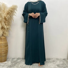Load image into Gallery viewer, Moroccan Caftan with Silver Chain Sleeves for Women
