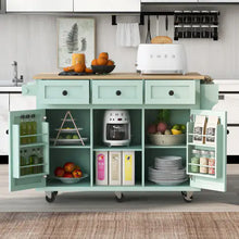 Load image into Gallery viewer, Kitchen Trolley With Rubberwood Folding Leaf Countertops ITDinos®
