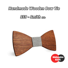 Load image into Gallery viewer, Wooden Bow Tie Set with Jacquard Fabric for Kids &amp; Men ITDinos®
