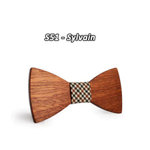 Load image into Gallery viewer, Wooden Bow Tie Set with Jacquard Fabric for Kids &amp; Men ITDinos®
