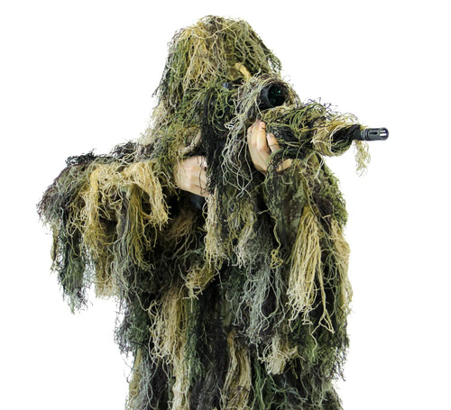 Arcturus Warrior Ghillie Suit | Hunting Clothes for Men | 5-Piece Camouflage Suits for Hunting Military Airsoft Snipers (Woodland M/L) ITDinos®