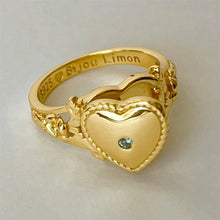 Load image into Gallery viewer, Heart-Shaped Peach Ring for Proposal and Memorial ITDinos®

