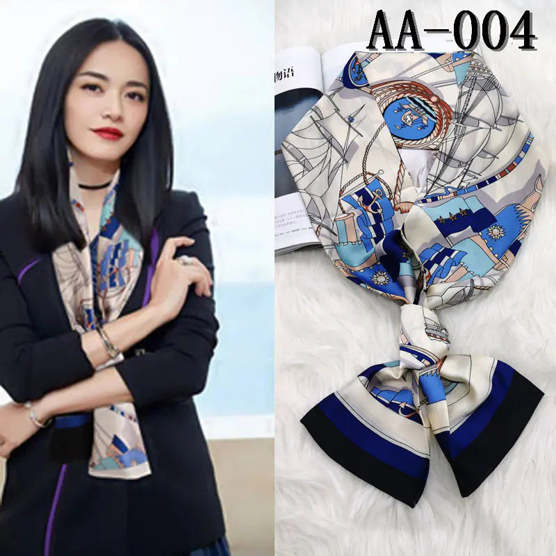 Chic Long Silk Scarf for Women - Versatile Spring Accessory