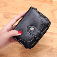 Load image into Gallery viewer, Women's Retro Waxed Leather Zipper Wallet ITDinos®
