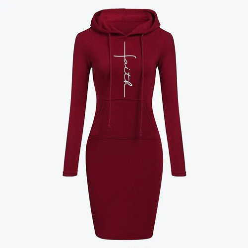 Autumn Winter Women's Long-Sleeved Hoodie Dress ITDinos®