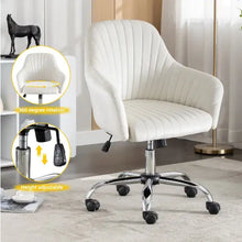 Load image into Gallery viewer, Chair Modern Home Office Leisure Chair With Adjustable Velvet Height And Adjustable Casters

