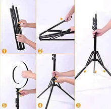 Lade das Bild in den Galerie-Viewer, 2m Foldable Light Stand for Mobile Live Streaming
