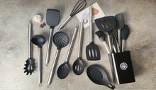 Load image into Gallery viewer, Silicone Utensil Set with Stainless Steel Handle (10/15pcs) ITDinos®
