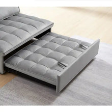 Load image into Gallery viewer, Convertible Sleeping Sofa Bed, Modern Velvet Fabric Double Seat Sofa Bed, Sleeping Sofa Bed With 2 Backs And Detachable Backs, Backs, Suitable For Living Room Bedroom,Grey ITDinos®
