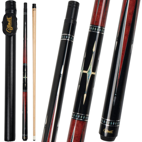 Billmart Pool Cue Stick Low Deflection Shaft Billiard Cue Sticks with Hard Case Pool Table Sticks Queue 19-21 oz Pool Que(Red 19oz) ITDinos®