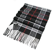 Load image into Gallery viewer, Cashmere Scarf for Men and Women, Plaid Design
