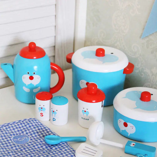 Realistic Wooden Toy Cookware Set for Kids ITDinos®