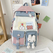 Load image into Gallery viewer, Contrast Color Large Capacity Nylon Girls Backpack ITDinos®
