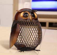 Lade das Bild in den Galerie-Viewer, Owl Piggy Bank, Iron Craft Coin Bank
