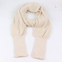 Lade das Bild in den Galerie-Viewer, Knitted Yarn Scarf with Sleeves and Shawl Design
