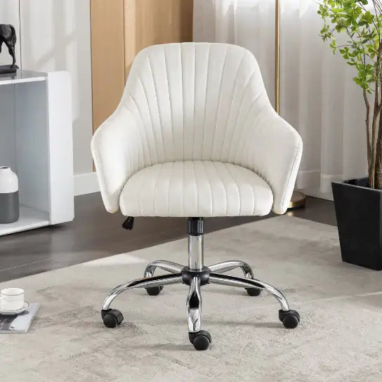 Chair Modern Home Office Leisure Chair With Adjustable Velvet Height And Adjustable Casters