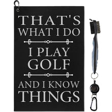 Load image into Gallery viewer, Golf Towel Funny Golf Towels for Golf Bags for Men Women with Clip CarabinerMicrofiber Waffle Pattern Disc Golf Towel Rag Golf Accessories Gifts for Men Women(Towel+Brush)
