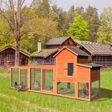 Load image into Gallery viewer, Large Wooden Chicken Coop, Outdoor Chicken Coop With Nest Box, Barbed Wire Poultry Cage ITDinos®
