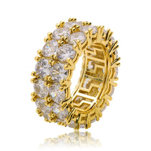 Load image into Gallery viewer, Hip Hop Men&#39;s Gold Ring with Zircon Stones ITDinos®
