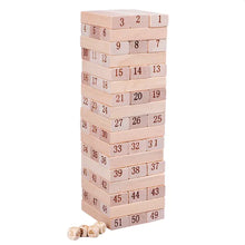 Load image into Gallery viewer, Wooden Numerical Jenga Puzzle Blocks ITDinos®
