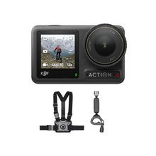 Load image into Gallery viewer, DJI Osmo Action 4 Motorcycling/Mountain Cycling Combo Action Camera 4K with 155º FOV 1/1.3-Inch Sensor Stabilization with Chest Strap Mount Waterproof Action Camera for Travel Outdoor Sports
