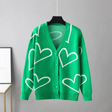 Load image into Gallery viewer, 2023 Autumn Winter Women&#39;s Knit Cardigan with Hearts ITDinos®
