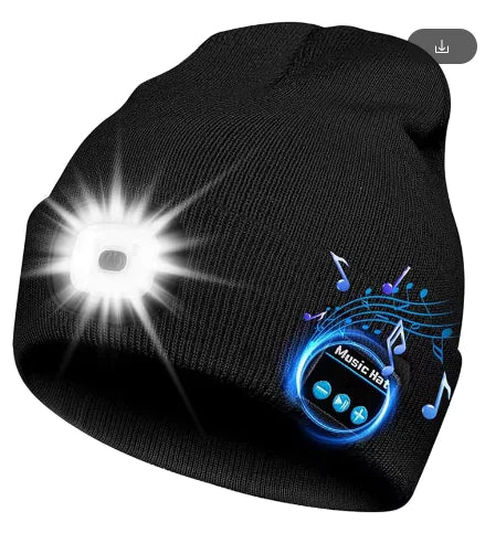 Bluetooth 5.0 Knit Hat with LED Light and Speakers ITDinos®