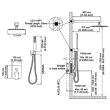 Lade das Bild in den Galerie-Viewer, Shower System Shower Mixer Combo Set Wall-mounted
