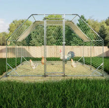 Load image into Gallery viewer, 10 Ft. X 13 Ft. Galvanized Large Metal Walk In Chicken Coop Cage Farm Poultry Run Hutch Hen House ITDinos®
