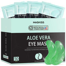 Lade das Bild in den Galerie-Viewer, Maskiss Under Eye Patches (50 Pairs) Aloe Vera Eye Masks for Dark Circles Puffy Eyes Undereye Bags Collagen Eye Patches for Repair and Intensely Hydrate Eye Skin Care Valentines Day Gift for Her
