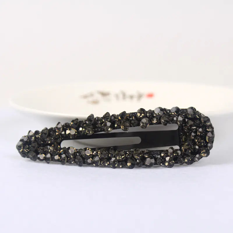 Korean Style Rectangular BB Hair Clip with Rhinestones