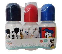Load image into Gallery viewer, Cudlie Disney Baby Boy Mickey Mouse 5 oz Pack of Three Baby Bottles Mickey Friends ITDinos®
