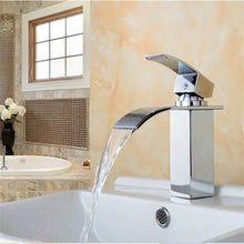 Lade das Bild in den Galerie-Viewer, Square Copper Waterfall Faucet for Basin Sink
