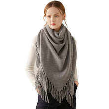 Lade das Bild in den Galerie-Viewer, Warm Cashmere Shawl with Fringe Scarf and Wrap
