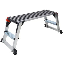 Lade das Bild in den Galerie-Viewer, Aluminum Platform Non-Slip Folding Work Bench Drywall Stool Ladder 330lbs Capacity ITDinos®
