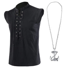 Load image into Gallery viewer, ATTBEA Men&#39;s Sleeveless Pirate Vest - Renaissance Gothic Costume
