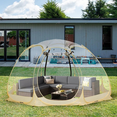 Lenotos Pop Up Bubble Tent 12 x 12 Instant Igloo Tent Clear Dome Tent for Outdoor Winter Waterproof ITDinos®
