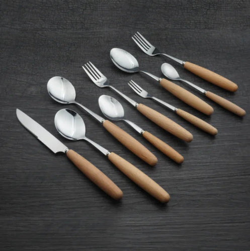 Stainless Steel Cutlery Set with Wooden Handle ITDinos®