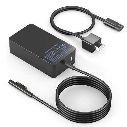 65W Surface Laptop Charger for Microsoft Surface Pro 11/10/9/8/7/7+/6/5/4/3/X Surface Laptop 7/6/5/4/3/2 Surface Go 4/3/2 Surface Book 3/2/1Surface Pro Charger 9ft ITDinos®