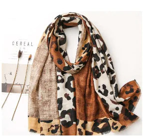 FrostBloom Versatile Leopard Print Scarf (One Piece)