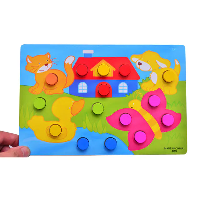 3D Wooden Cartoon Animal Puzzle Toy for Kids ITDinos®