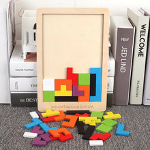 Load image into Gallery viewer, Wooden Tetris Educational Game for Ages 3-9 Kids ITDinos®
