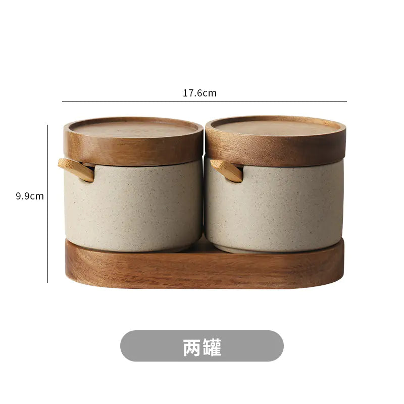 Japanese Ceramic Spice Jar Set for Home and Commercial Use ITDinos®